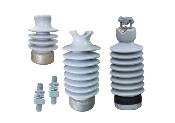 Màu xám nhạt ANSI 57-3 12,5kN cách điện bài dòng có chốt ngắn