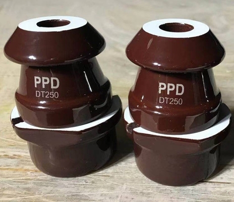 Ống lót sứ biến áp 1kV 250A có tráng men màu nâu