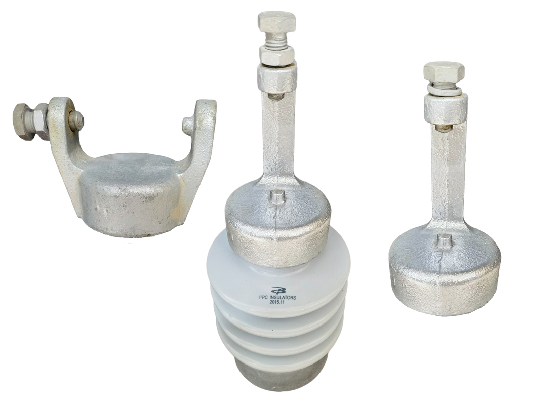 Chất cách điện bằng sứ màu xám nhạt ANSI