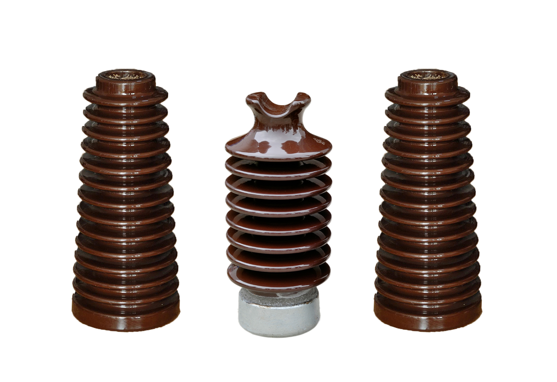 Màu nâu 381mm chiều cao 12,5kN Sứ cách điện để phân phối điện