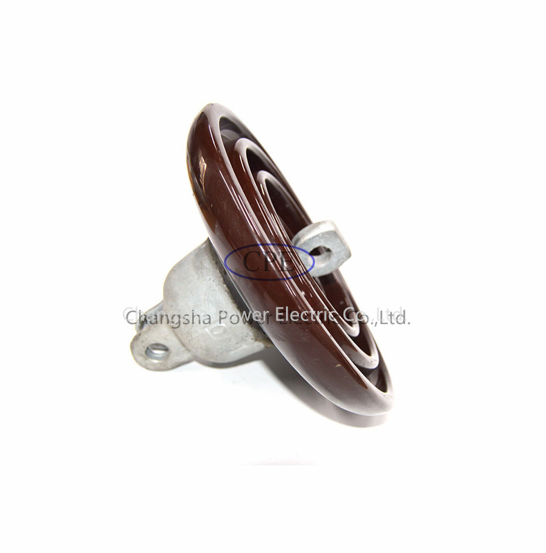 Màu nâu Cách điện treo bằng sứ ANSI 52-4 Mật độ OEM Có sẵn
